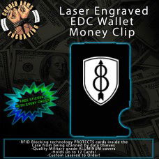 8th Infantry Division Laser Engraved EDC Money Clip Credit Card Wallet