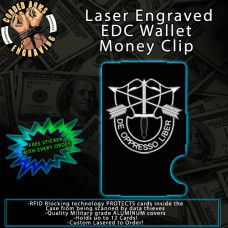 Special Forces Group Crest Laser Engraved EDC Money Clip Credit Card Wallet