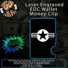 U.S. Army Star Laser Engraved EDC Money Clip Credit Card Wallet