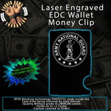 Army National Guard Laser Engraved EDC  Money Clip Credit Card Wallet