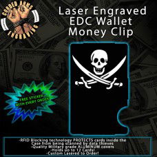 Calico Jack Laser Engraved EDC Money Clip Credit Card Wallet
