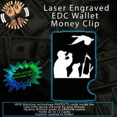Duck Hunting Laser Engraved EDC  Money Clip Credit Card Wallet