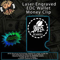 Navy Seabees Laser Engraved EDC Money Clip Credit Card Wallet