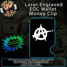 AK Anarchy Laser Engraved EDC  Money Clip Credit Card Wallet
