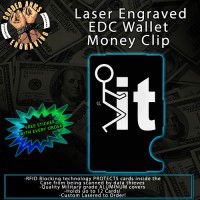 F - It Laser Engraved EDC  Money Clip Credit Card Wallet