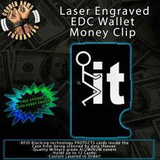 F - It Laser Engraved EDC  Money Clip Credit Card Wallet