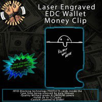 Kilroy Laser Engraved EDC  Money Clip Credit Card Wallet