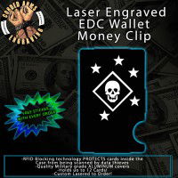 Marine Raiders Laser Engraved EDC Money Clip Credit Card Wallet