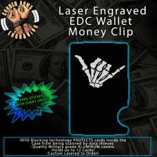 Shaka Laser Engraved EDC Money Clip Credit Card Wallet