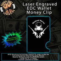 Weekend Warrior Laser Engraved EDC Money Clip Credit Card Wallet