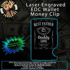 Best Father Laser Engraved EDC  Money Clip Credit Card Wallet