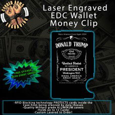 Trump No. 45 Engraved EDC  Money Clip Credit Card Wallet