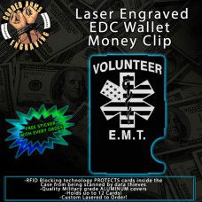 E.M.T. Laser Engraved EDC  Money Clip Credit Card Wallet
