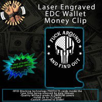 FAFO Punisher Laser Engraved EDC  Money Clip Credit Card Wallet