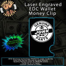Genuine Junk Laser Engraved EDC  Money Clip Credit Card Wallet