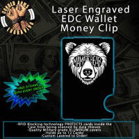 Mama Bear Laser Engraved EDC Money Clip Credit Card Wallet