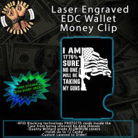 1776% Sure Laser Engraved EDC Money Clip Credit Card Wallet