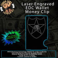 2nd Infantry Division Laser Engraved EDC Money Clip Credit Card Wallet