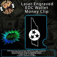 Tennessee Laser Engraved EDC  Money Clip Credit Card Wallet