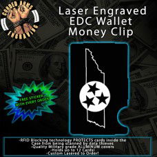 Tennessee Laser Engraved EDC  Money Clip Credit Card Wallet