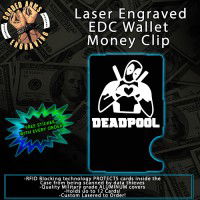 Deadpool Do you Love Me Laser Engraved EDC  Money Clip Credit Card Wallet