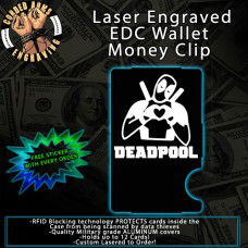 Deadpool Do you Love Me Laser Engraved EDC  Money Clip Credit Card Wallet