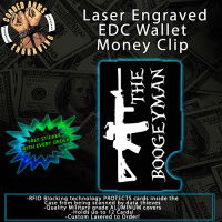 Boogyman Laser Engraved EDC Money Clip Credit Card Wallet
