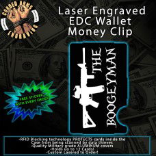Boogyman Laser Engraved EDC Money Clip Credit Card Wallet