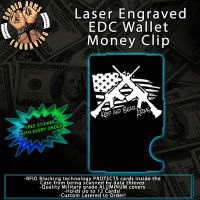 Keep n Bear Arms Laser Engraved EDC  Money Clip Credit Card Wallet