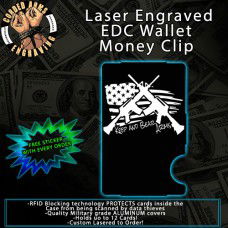 Keep n Bear Arms Laser Engraved EDC  Money Clip Credit Card Wallet