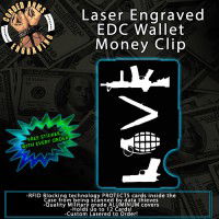 Love Laser Engraved EDC Money Clip Credit Card Wallet