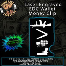 Love Laser Engraved EDC Money Clip Credit Card Wallet