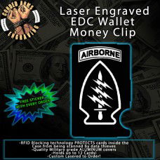 1st Special Forces Command Laser Engraved EDC Money Clip Credit Card Wallet