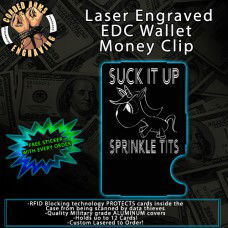 Sprinkle Tits Laser Engraved EDC Money Clip Credit Card Wallet
