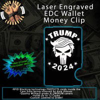 Trumpunisher 2024 Laser Engraved EDC  Money Clip Credit Card Wallet