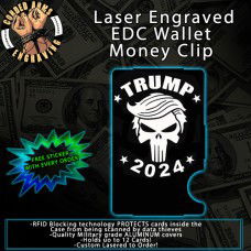 Trumpunisher 2024 Laser Engraved EDC  Money Clip Credit Card Wallet