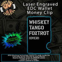 WTF Laser Engraved EDC  Money Clip Credit Card Wallet