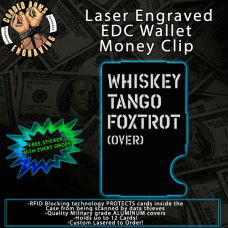 WTF Laser Engraved EDC  Money Clip Credit Card Wallet