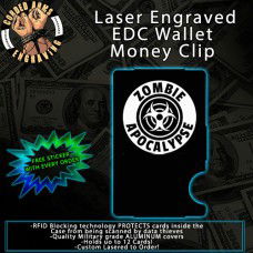 Zombie Apocalypse Laser Engraved EDC  Money Clip Credit Card Wallet