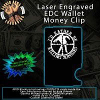 Zombie Hunter 2 Laser Engraved EDC  Money Clip Credit Card Wallet