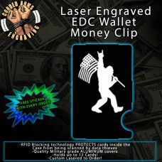 Rock On Big Foot Laser Engraved EDC Money Clip Credit Card Wallet