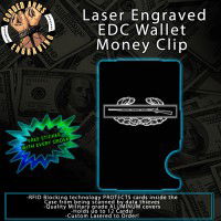 Combat Infantryman Laser Engraved EDC Money Clip Credit Card Wallet