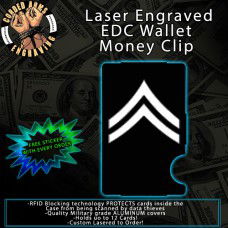 Corporal E4 Laser Engraved EDC Money Clip Credit Card Wallet