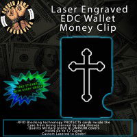 Orthodox Cross Laser Engraved EDC  Money Clip Credit Card Wallet