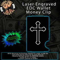 Orthodox Cross Laser Engraved EDC  Money Clip Credit Card Wallet