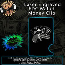 Dead's Man Hand Laser Engraved EDC Money Clip Credit Card Wallet