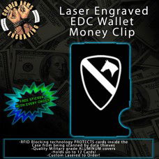1st Cavalry Division Laser Engraved EDC Money Clip Credit Card Wallet