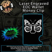 NutterFly Laser Engraved EDC Money Clip Credit Card Wallet