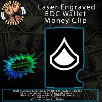 Private First Class E3 Laser Engraved EDC Money Clip Credit Card Wallet