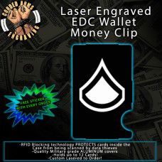 Private First Class E3 Laser Engraved EDC Money Clip Credit Card Wallet